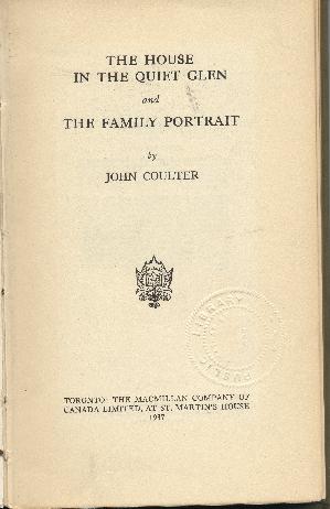 The House in the Quiet Glen and The Family Portrait book cover