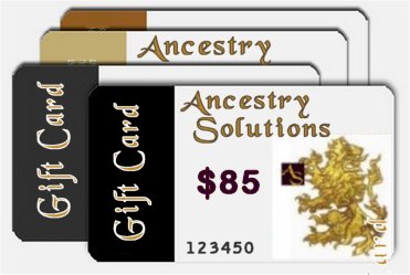image of Ancestry Solution's gift cards